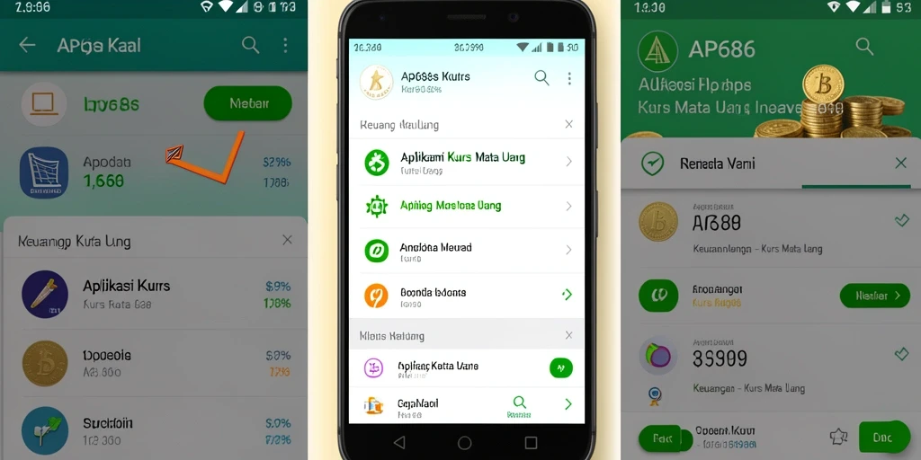Tampilan antarmuka aplikasi Kurs Mata Uang AP686 yang informatif.