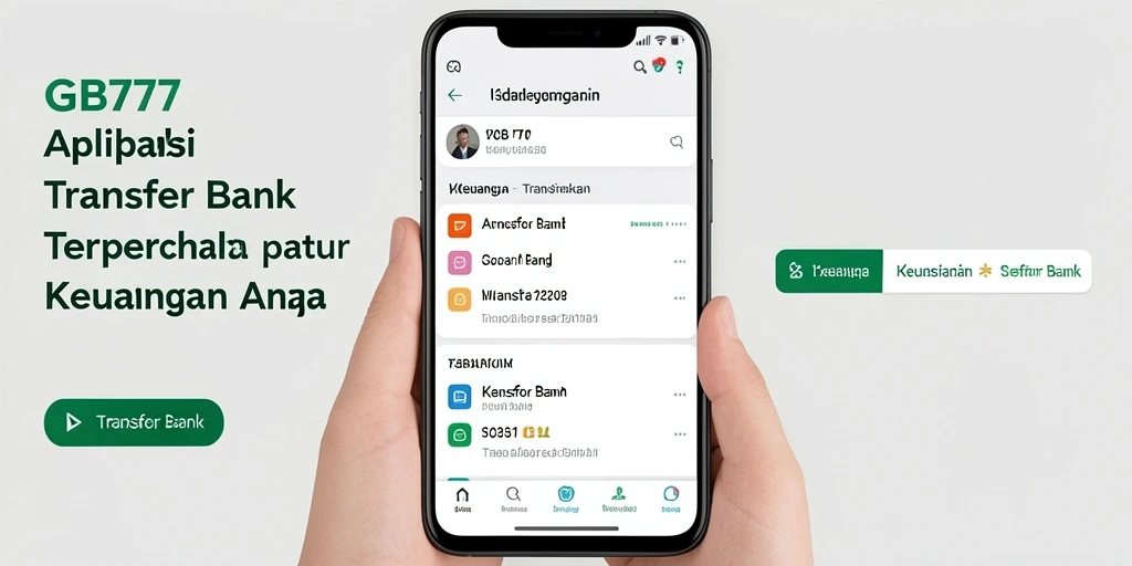 Screenshot utama GB777 menampilkan antarmuka Transfer Bank yang mudah digunakan.
