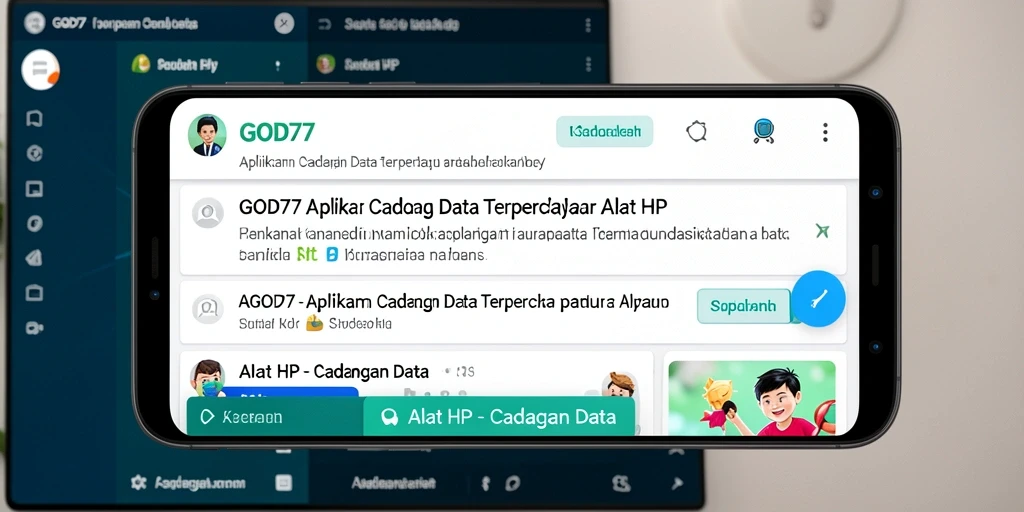 Screenshot utama GOD77 menampilkan antarmuka cadangan data yang ramah pengguna.