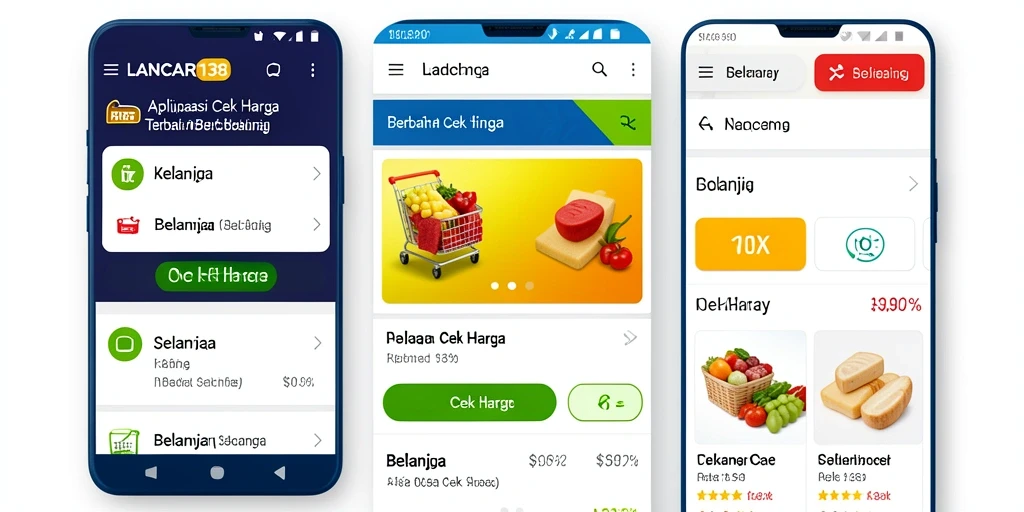 Tampilan antarmuka aplikasi LANCAR138 yang mudah digunakan untuk cek harga.