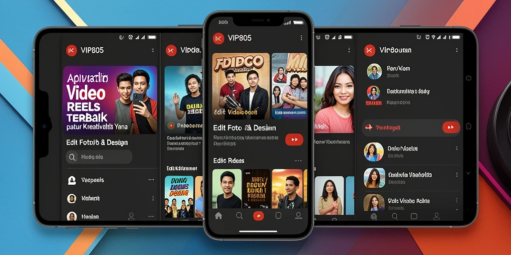 Antarmuka VIP805 yang ramah pengguna untuk Edit Video Reels.